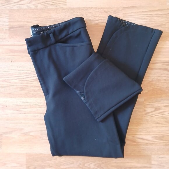 Anthropologie Essential Slim Fit Ankle Length Trouser Pants Black Size 14 - Picture 1 of 9